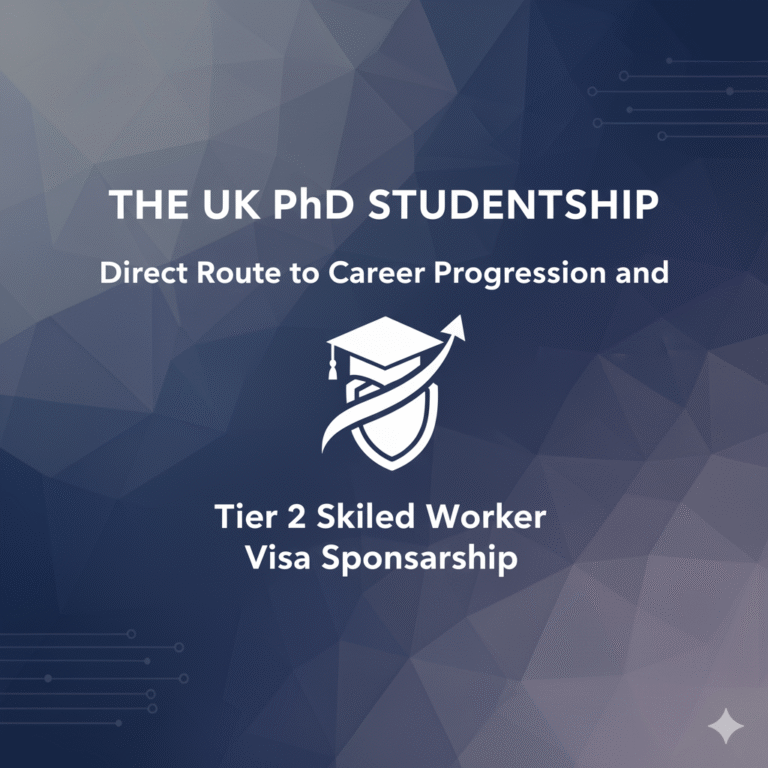 The UK PhD Studentship: Direct Route to Career Progression and Tier 2 Skilled Worker Visa Sponsorship