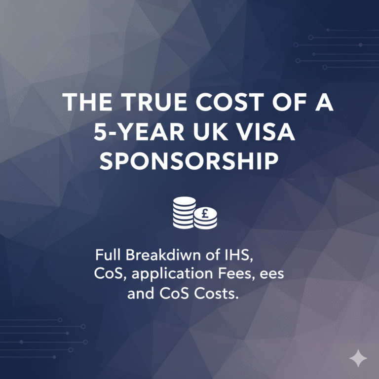 Visa Fee Breakdown: The True Cost of Your 5-Year UK Visa Sponsorship: Full Breakdown of IHS, Application Fees, and CoS Costs