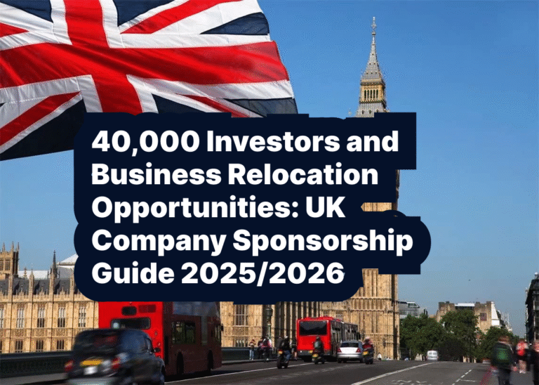 40,000 Investors and Business Relocation Opportunities: UK Company Sponsorship Guide 2025/2026