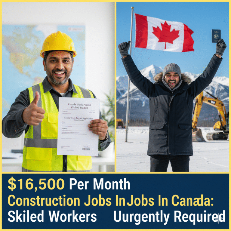 $16,500 Per Month Construction Jobs In Canada: Skilled Workers Urgently Required