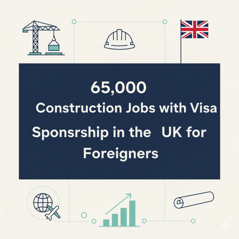 65,000 Construction Jobs with Visa Sponsorship in the UK for Foreigners
