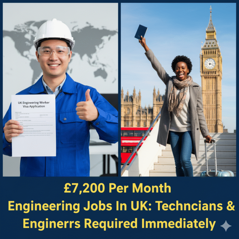 £7,200 Per Month Engineering Jobs In UK: Technicians & Engineers Required Immediately