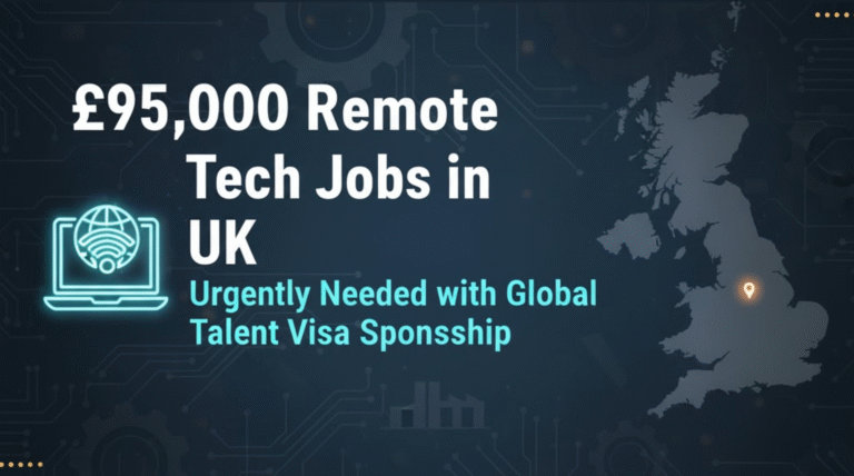 Remote Tech Jobs in UK Urgently Needed with Global Talent Visa Sponsorship